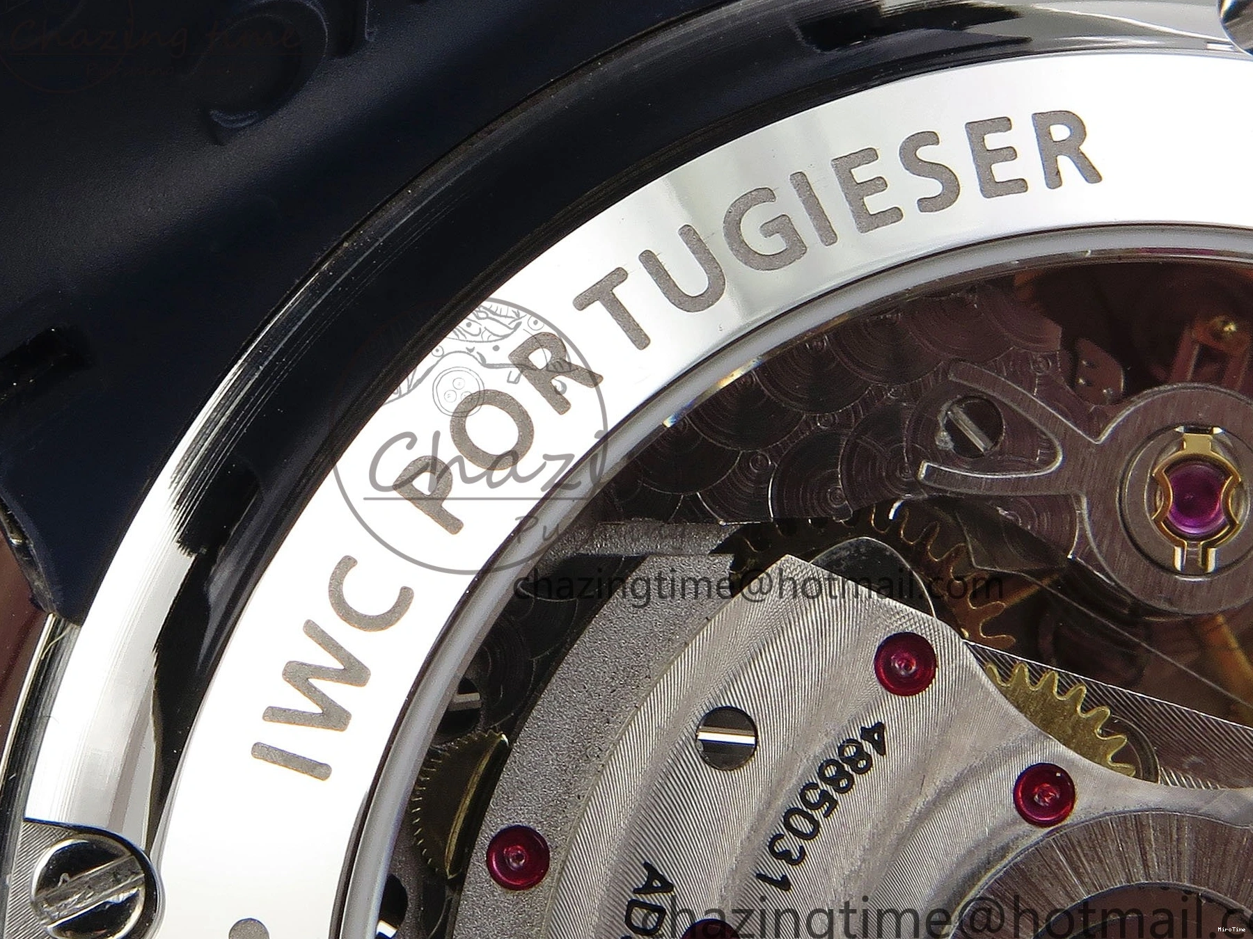 MIROTIME 0511 Casual Portuguese Chrono IW3716 Z+F 1:1 Best Edition White Dial on Blue Rubber Strap A 7016